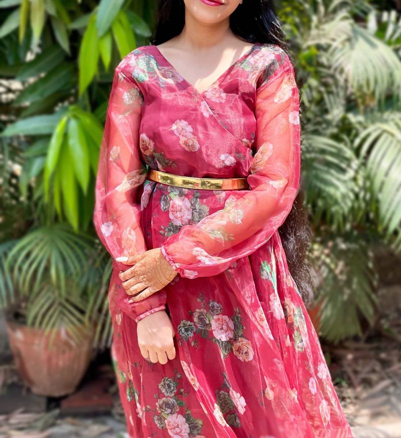 Beautiful Floral Print Gown