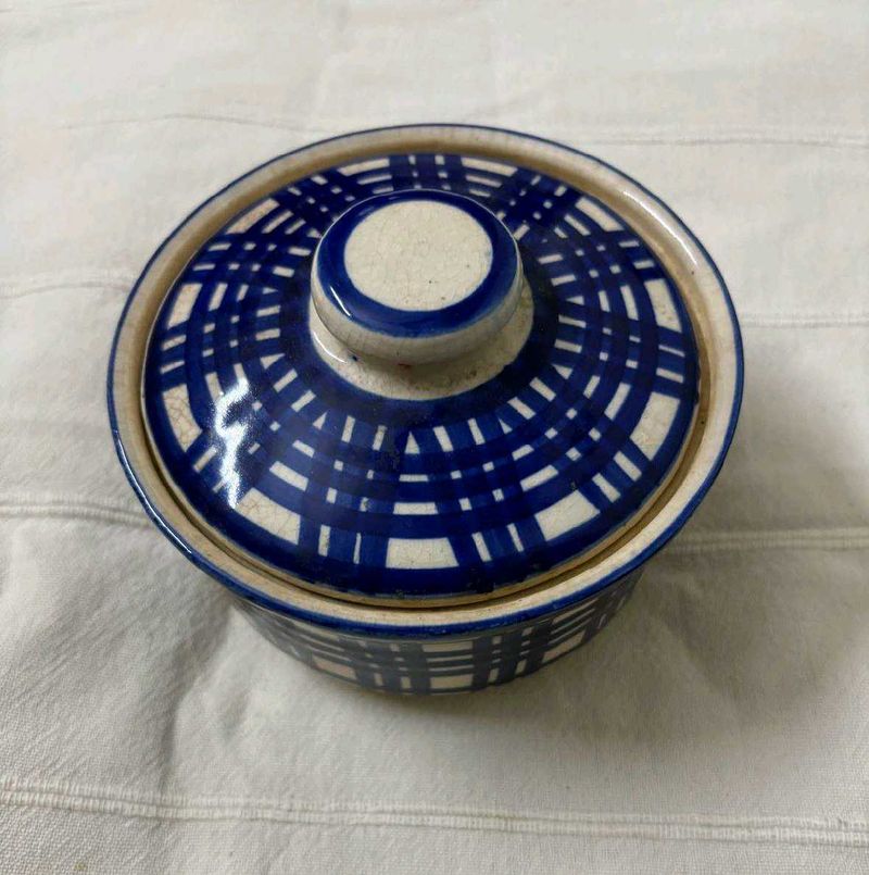Blue &amp; White Ceramic Trinket Dish
