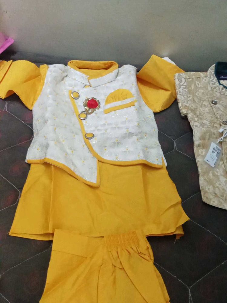 Boys Festive Kurta Set with Jacket