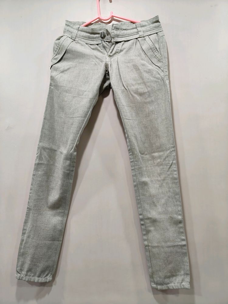 Beige Colour Denim Trouser