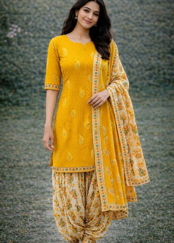Beautiful Yellow Kurta Set with Dupatta