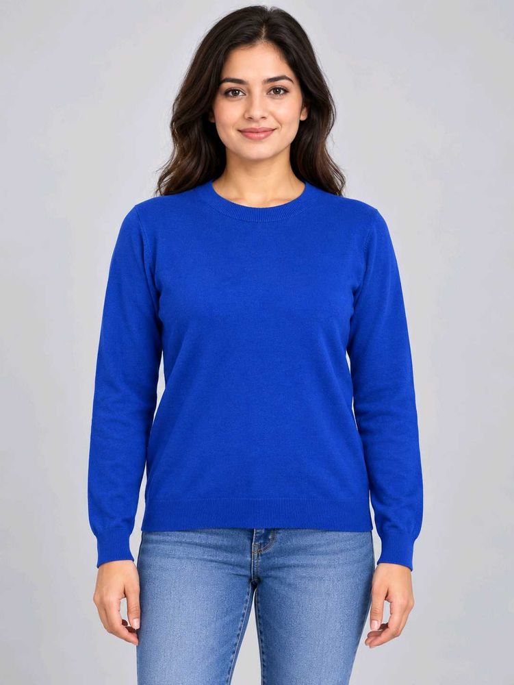 Blue Crew Neck Sweater