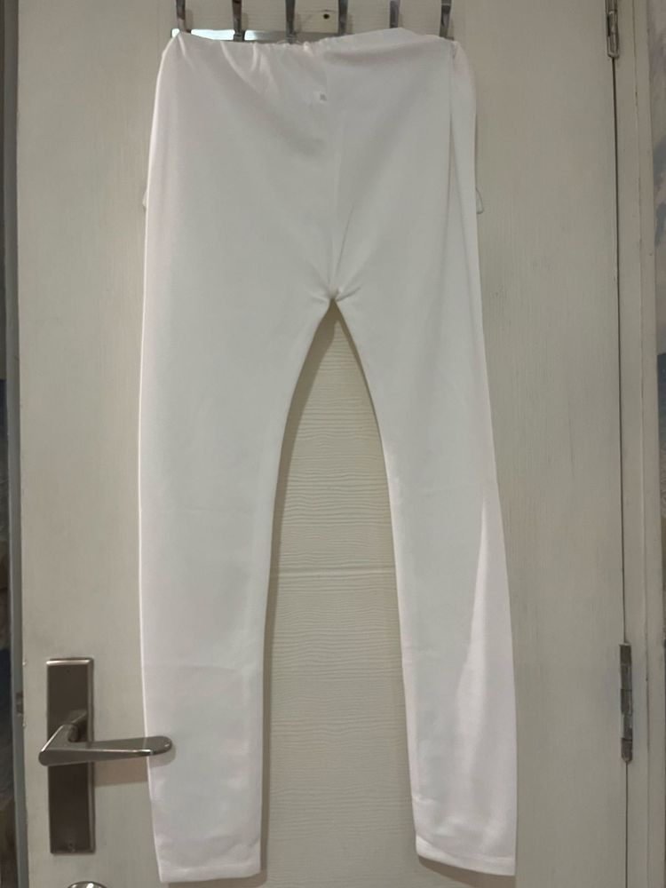 New White Leggings - Casual Comfort Size 36