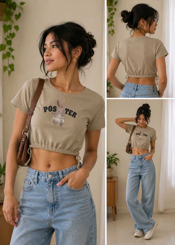 Cute Graphic Crop Top