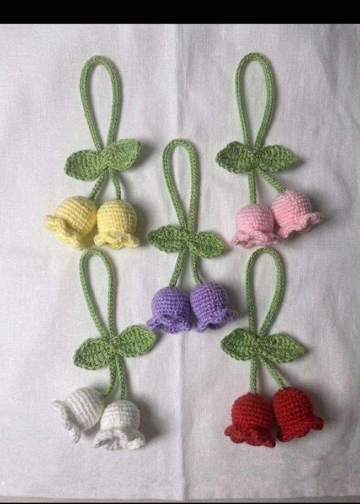 Handmade Crochet Flower Charms