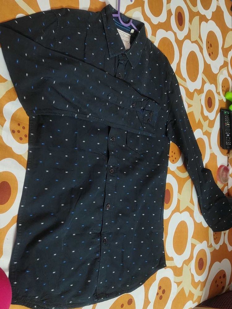 Men's Black Printed Casual Shirt