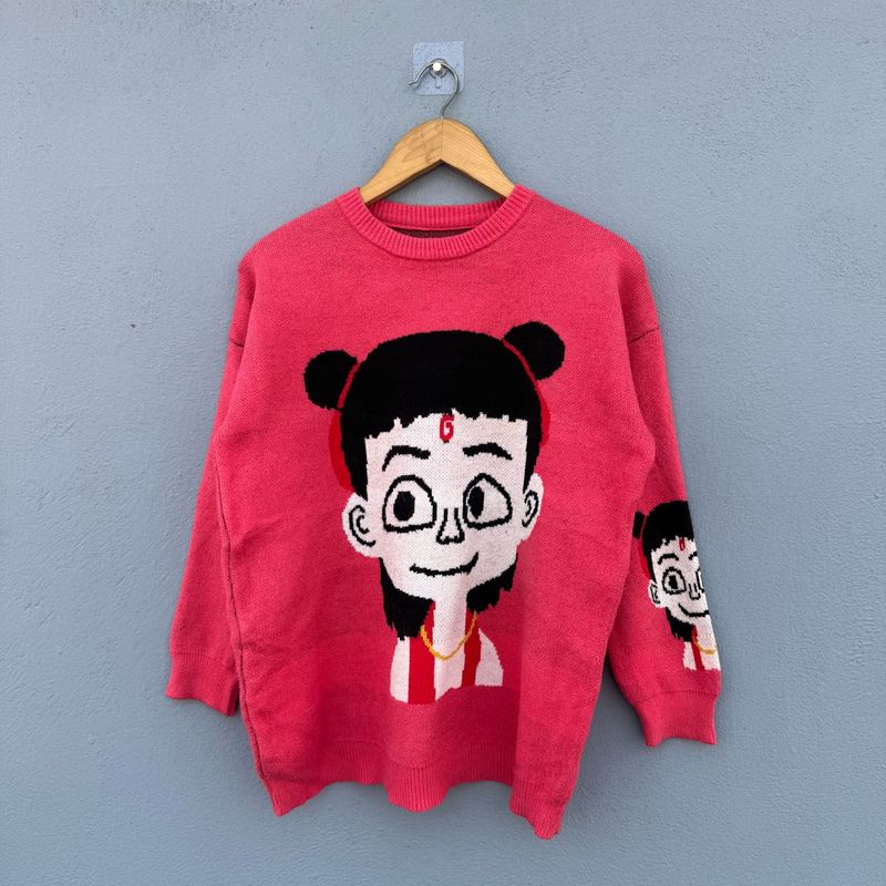 Fun Cartoon Knit Sweater