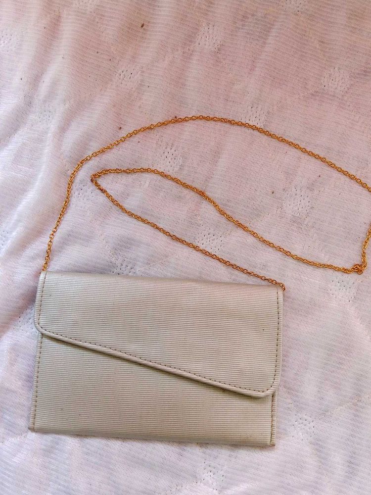 Silver Elegant Chain Wallet Clutch 👝