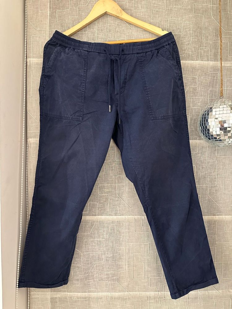 Navy Blue Casual Chino Pants
