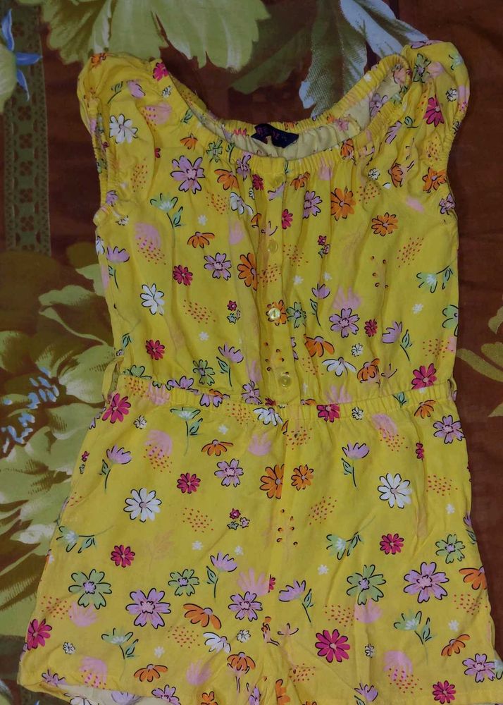 Yellow Floral Jumpsuit