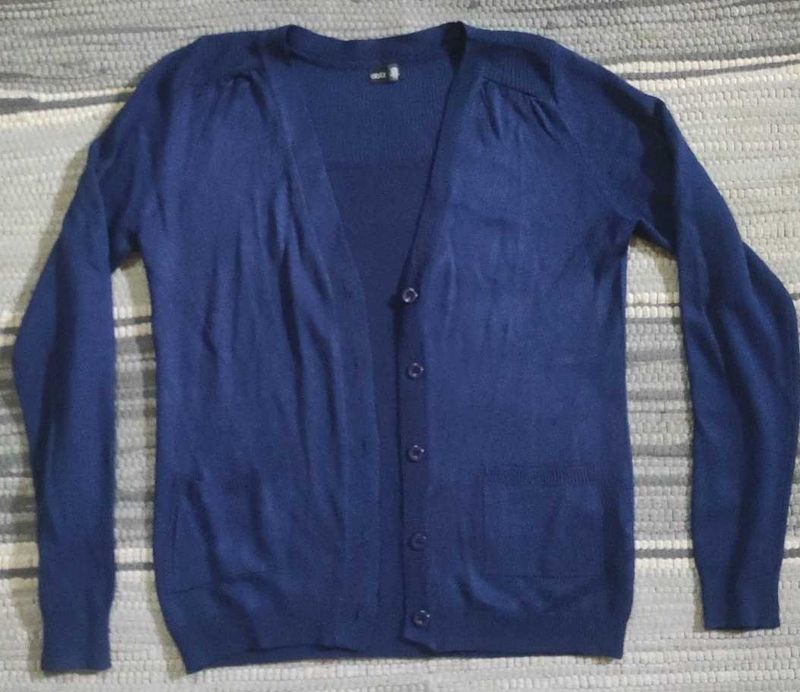 Classic Navy Blue Cardigan