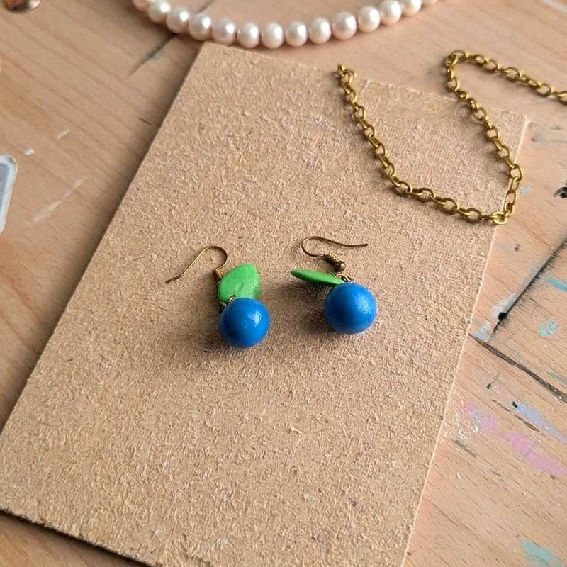 Blueberry + Cookie Earrings Combo