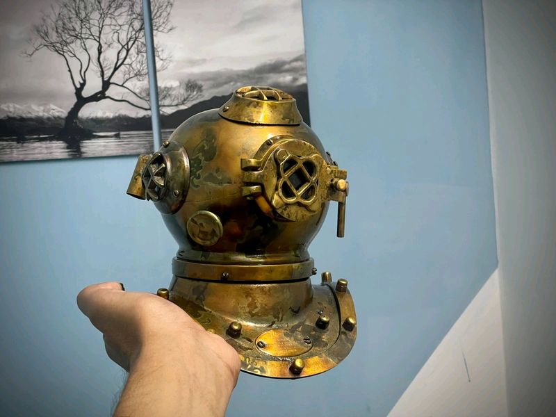 Metal Us Navy Diving Helmet