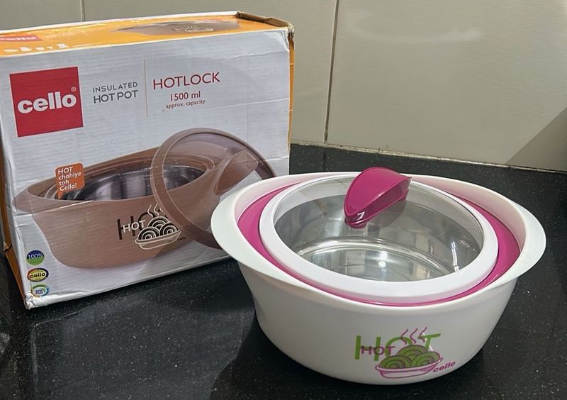 New- Cello Hotlock Insulated Hot Pot