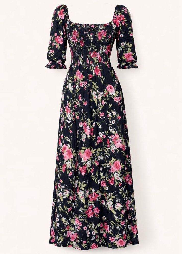 Brand new smocked dress with puff sleeves