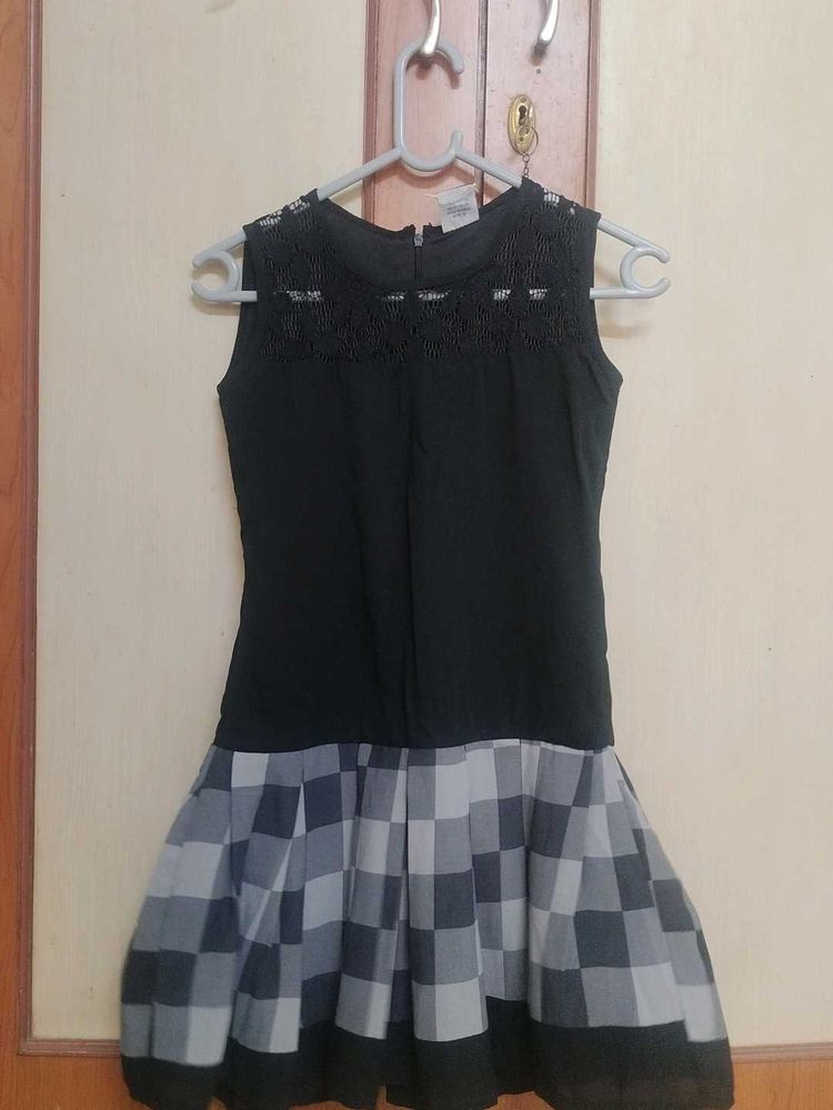 Black &amp; White Checkered Dress