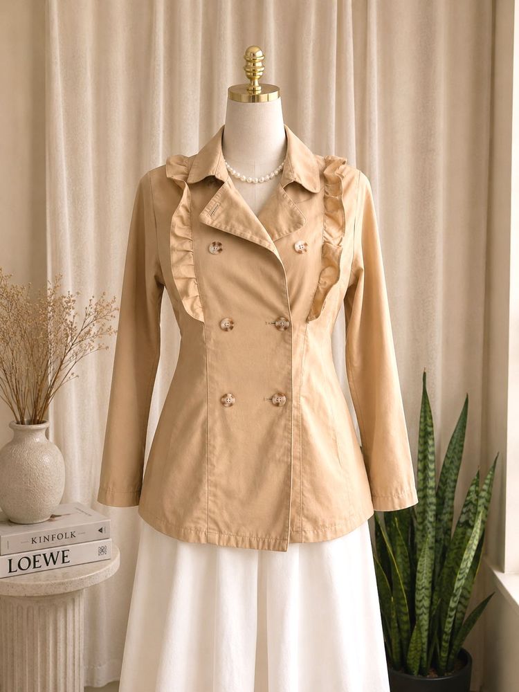 Imported Double-Breasted trench coat