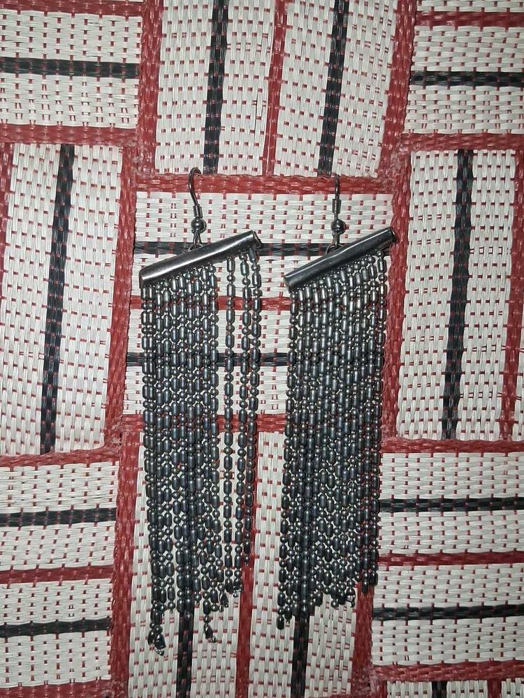 Elegant Beaded Fringe Earrings