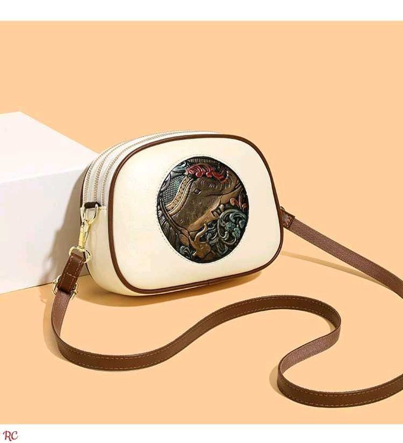 Chic Elephant Embossed Crossbody Bag