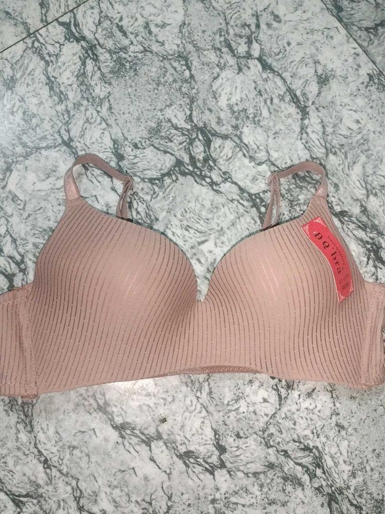 Lilac Ribbed pushup Bra