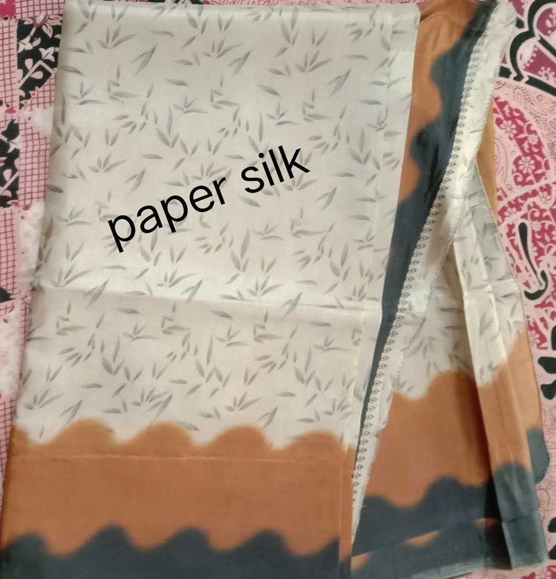 Elegant Paper Silk Saree