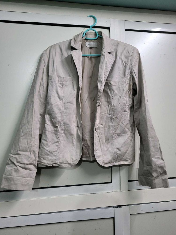 Beige Casual Blazer (Winter Wear)
