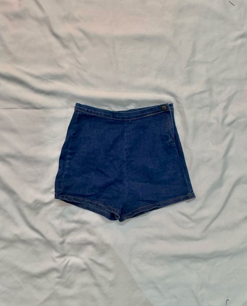 Denim High-Waisted Shorts