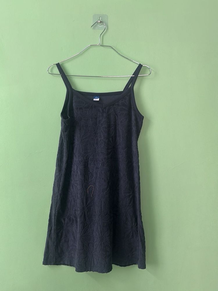 Chic Navy Floral Print Cami Dress