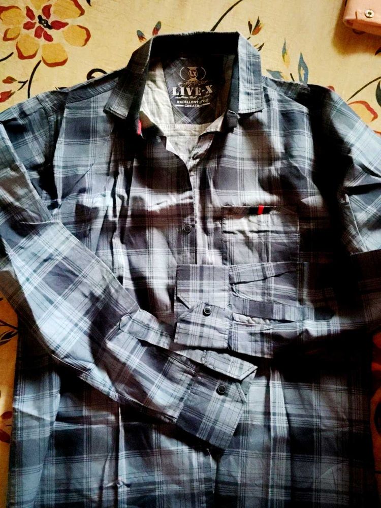 Men's Plaid Long Sleeve Shirt