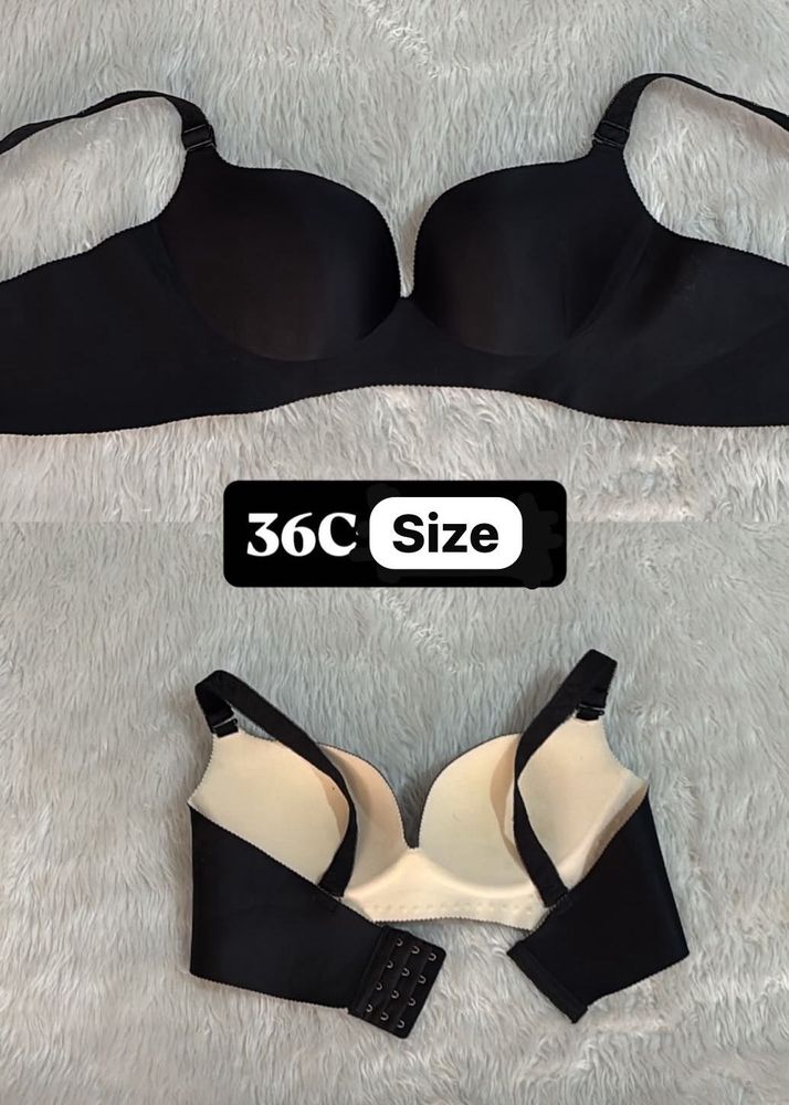 Seamless Comfortable Black Bra