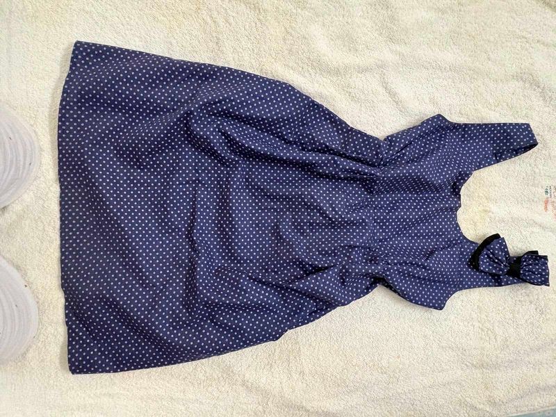 Charming Navy Polka Dot Dress