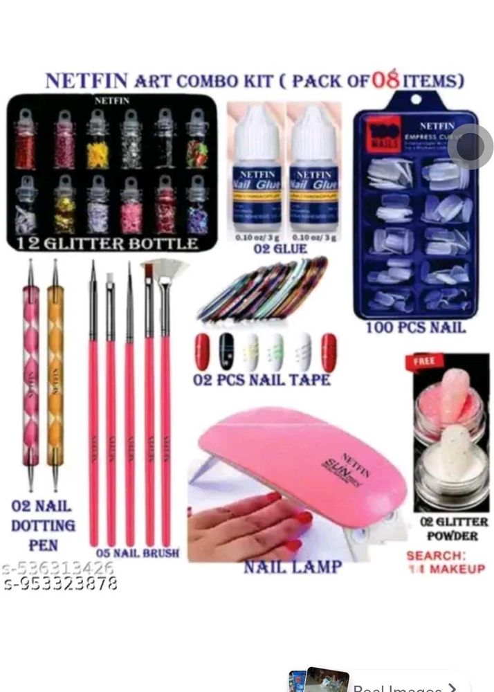 Complete Nail Art Kit with UV Lamp