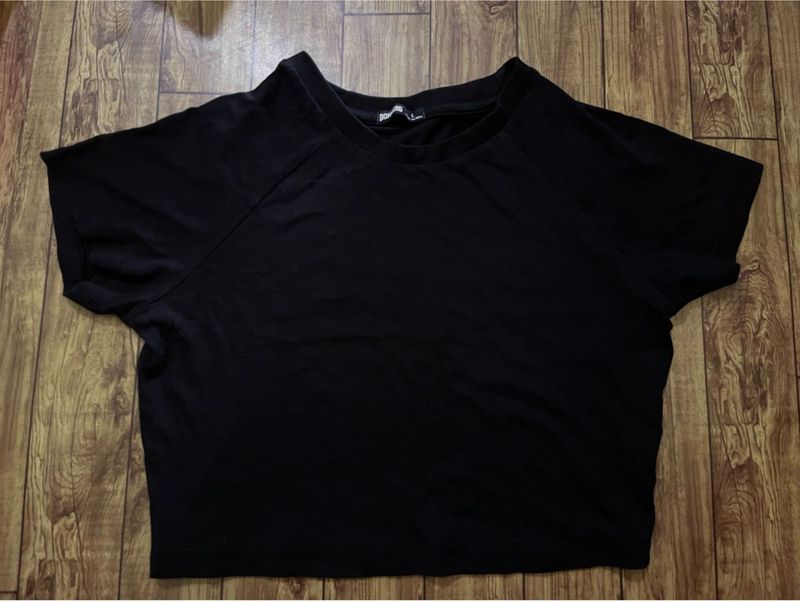 Bonkers Black Cropped tee