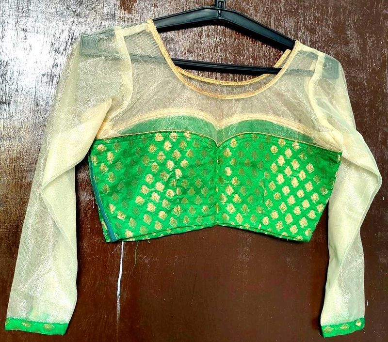 Green &amp; Gold Blouse