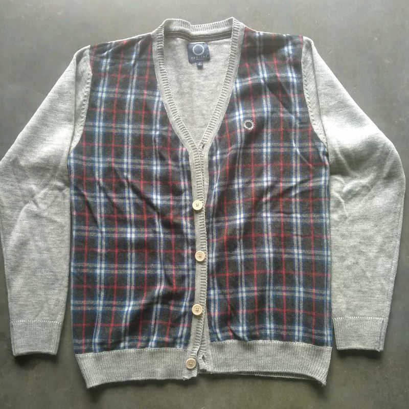 Checked Pattern Cardigan