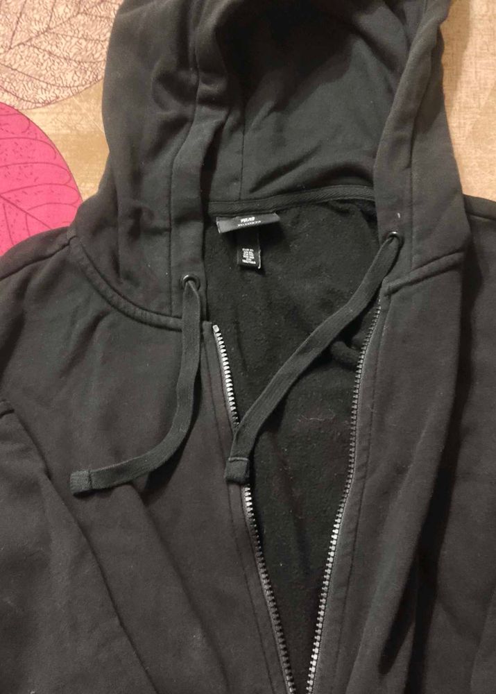 Black Zip-Up Hoodie