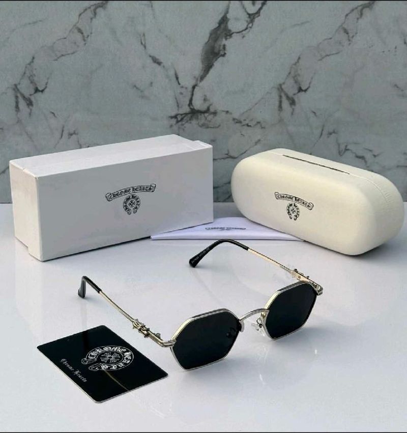 Chrome Hearts Style Hexagonal Sunglasses