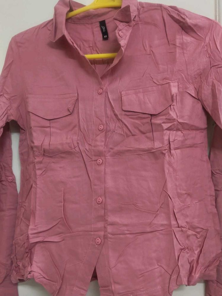 Stylish Pink Button-Up Shirt