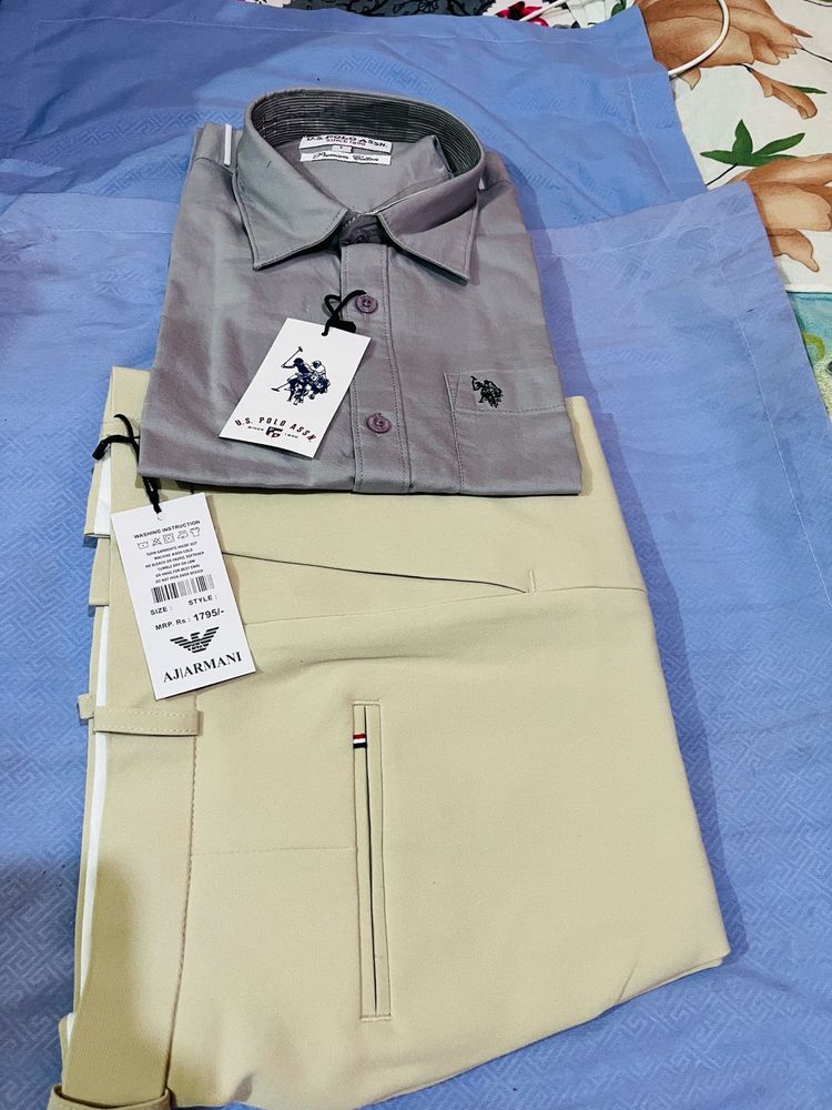 US Polo Shirt &amp; Armani Trousers Set