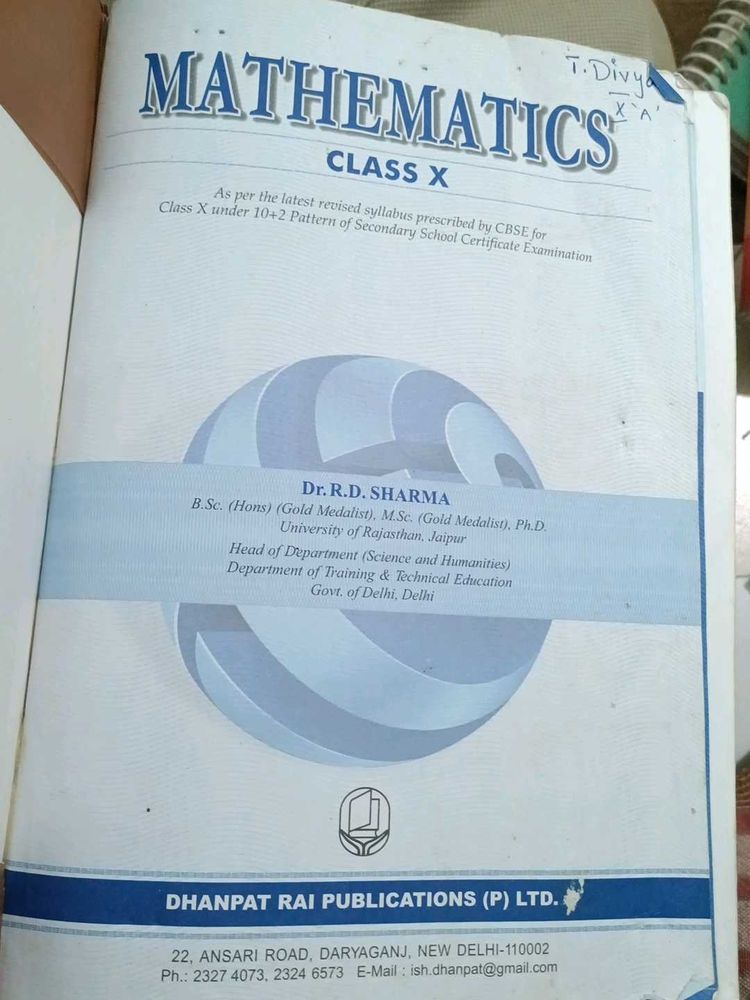 Mathematics Class X by R.D. Sharma
