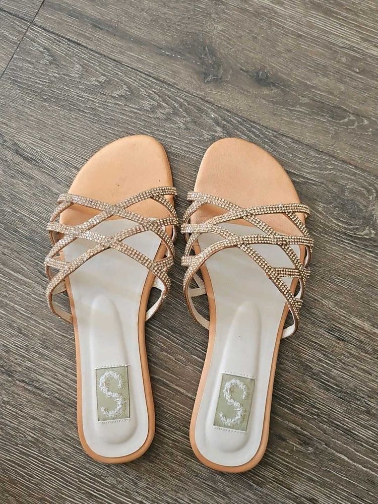 Pakistani Sana Safinaz  Rhinestone flats