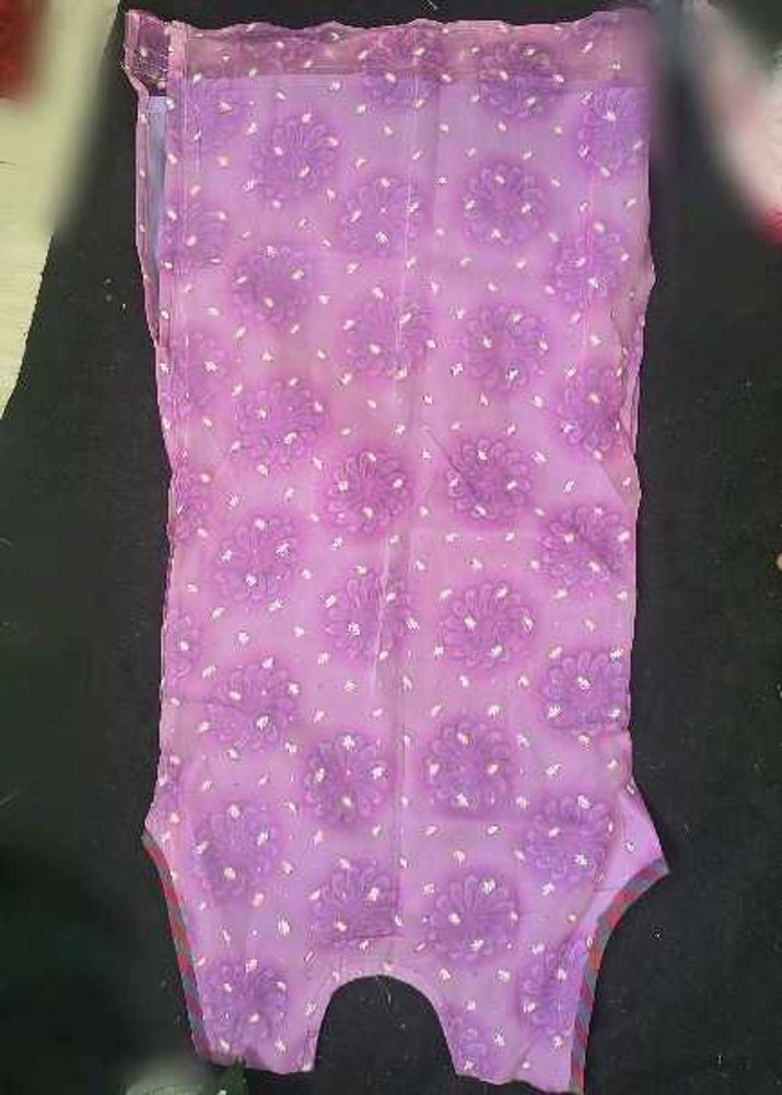 Sheer Purple Floral Print Kurti