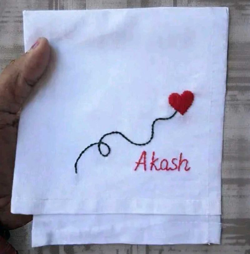 Costumize Name Embroidery Hanky