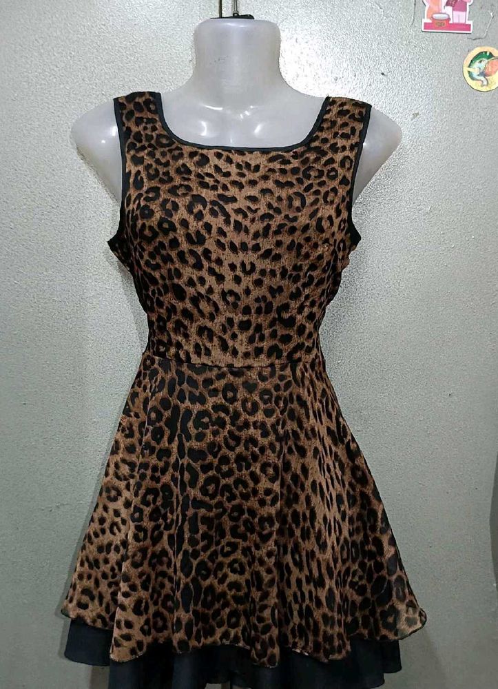 Stylish Chic Leopard Print Mini Dress