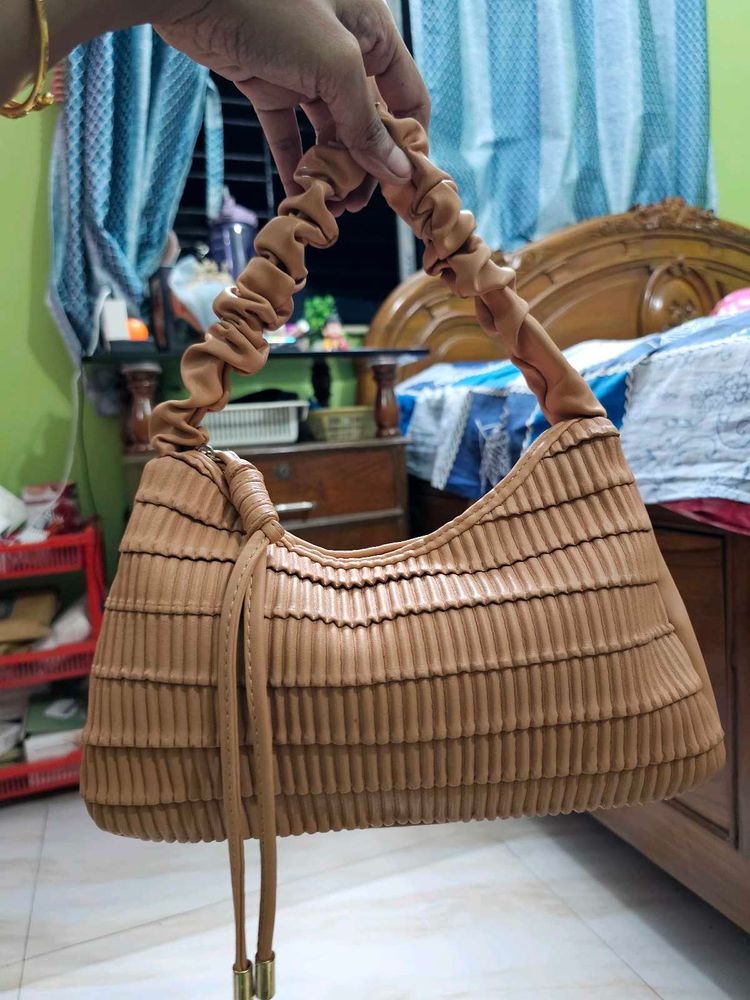 Stylish Ruched Handle Shoulder Bag