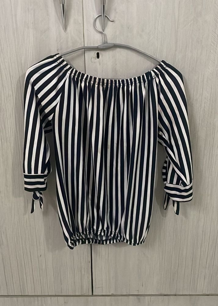 Striped Off-Shoulder Top