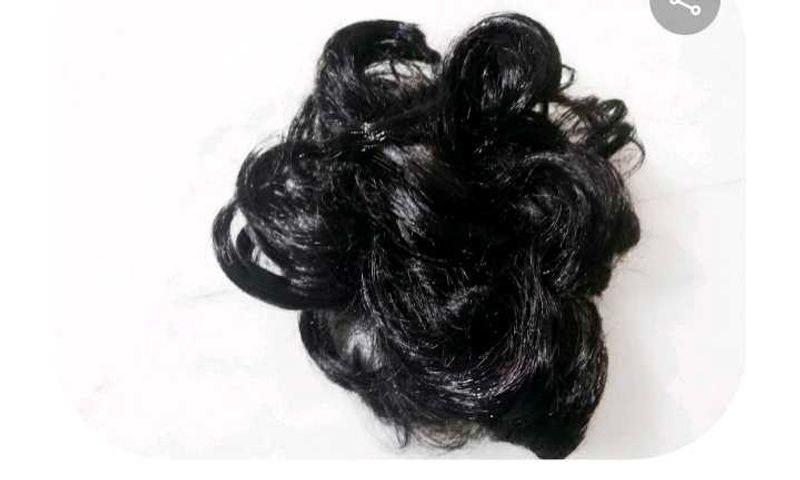 Black Curly Hair Bun