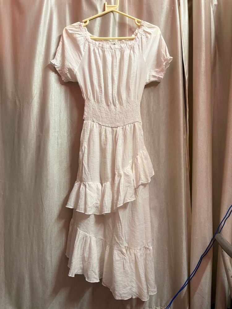 Chic Ruffled Tiered Off-Shoulder Dress