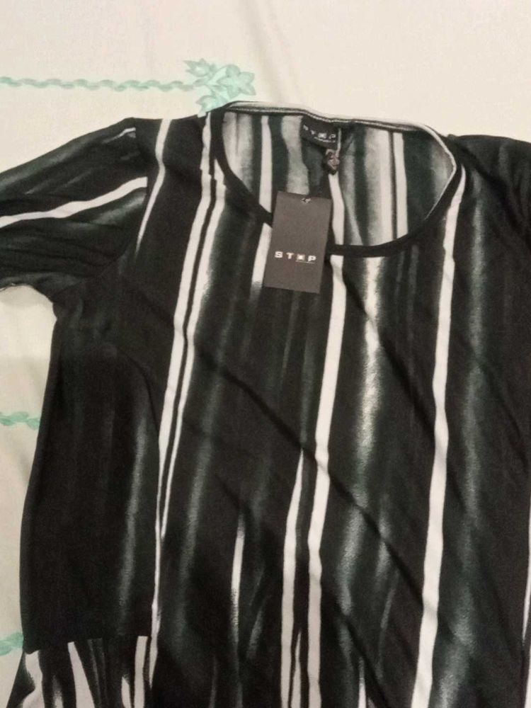 Black &amp; White Striped Top