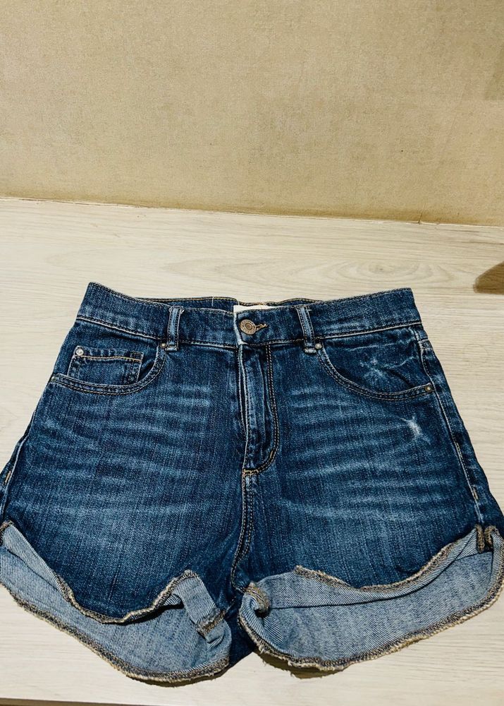 Women's Blue Denim Shorts
